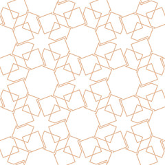 Geometric square seamless pattern. Beige design on white background