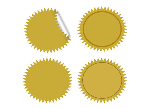 label gold Circle