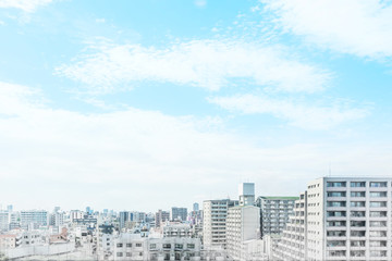 Fototapeta premium panoramic modern city skyline mix sketch effect