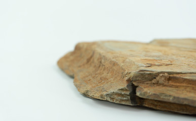 Stone front blurred board empty table on white background, for product display, Blank for mockup design.