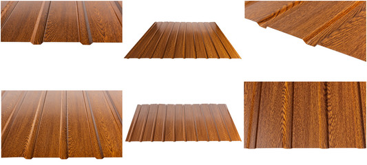 Metal tile, modern material for the roof of houses. The set is made specifically for specialized...