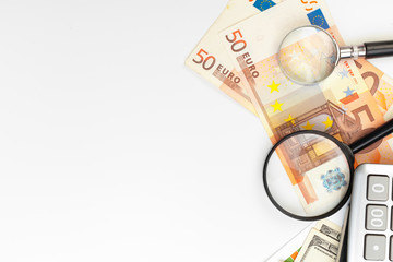 Desk office business financial accounting calculate