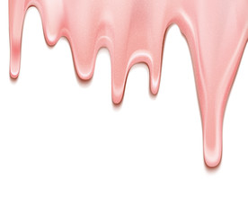 Glamour lipstick ads, 3d illustration lipstick with liquid texture splash over the background