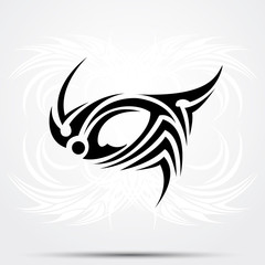 Maori styled tattoo pattern fits for a shoulder or an ankle.