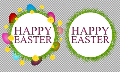Happy Easter. Color Easter eggs set with different patterns. Set of Easter eggs with different texture on a white background.Spring holiday. Vector Illustration.Happy easter eggs 