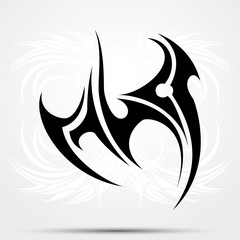 Maori styled tattoo pattern fits for a shoulder or an ankle.