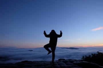 Fototapeta premium landscape sky ภูเขา ทะเลหมอก sun