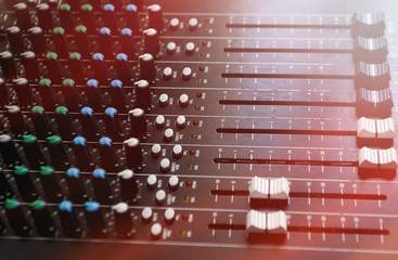 Music mixer control panel
