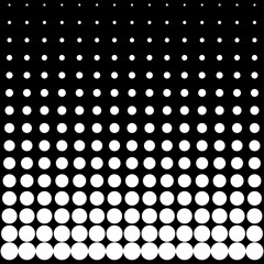Horizontally Seamless Black and White Dotted Pattern