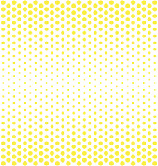 yellow halftone pop art background rounds vector
