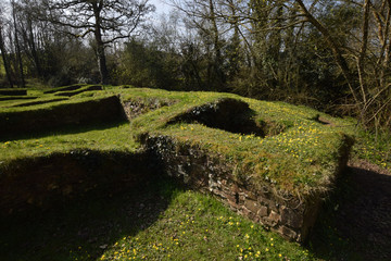 The ruins of Penhallam Manor Cornwall