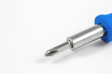 Naklejka premium Sets of screwdriver bits heads, tips , on white background