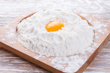 egg in flour ingredients cooking eating