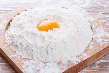 egg in flour ingredients cooking eating