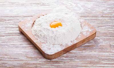 egg in flour ingredients cooking eating