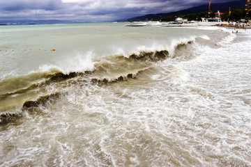 sea wave in the indian ocean during storm