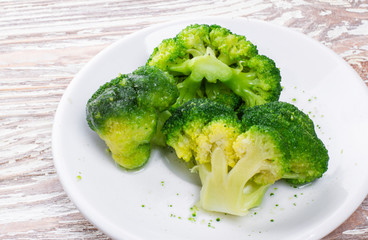 in plate diet food boiled broccoli