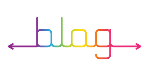 BLOG geometric typography banner