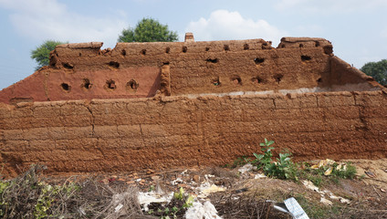 Ancient Village Ruin House Scene