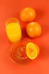 Glass orange juice