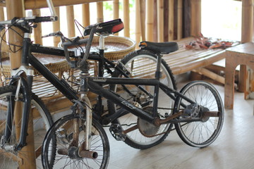 Obraz premium old bicycle on bridge
