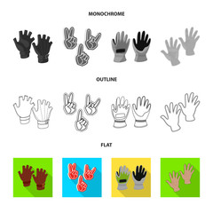 Vector illustration of silhouette and safety symbol. Collection of silhouette and comfort stock vector illustration.