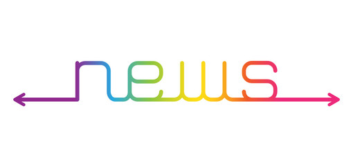 NEWS geometric typography banner