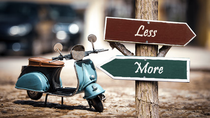 Street Sign More versus Less