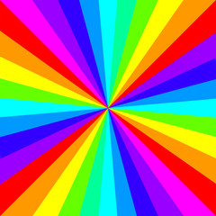 Obraz premium Pop art comic style rainbow colored sunbeam rays background