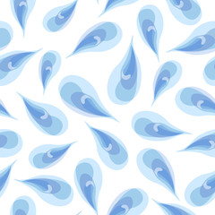 Organic vector for branding, living wall seamless pattern. Drops of water, paints or transparent petals.