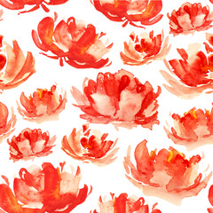 seamless background. watercolor floral