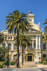 Fototapeta na wymiar city hall in Malaga Spain
