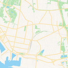 Obraz premium Esbjerg, Denmark printable map