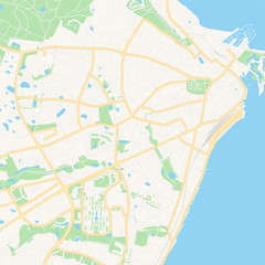 Helsingor, Denmark printable map