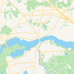 Silkeborg, Denmark printable map