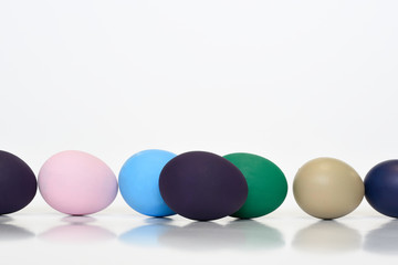 Easter Eggs Painted with Different Colors (2019) Background