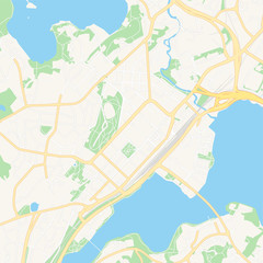 Jyvaskyla, Finland printable map