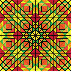Seamless geometric pattern. Seamless modern abstract background of geometric shapes. Mosaic geometric background. Template for your design tile, wallpaper, fabric, textile, cover