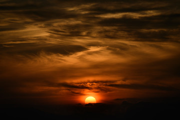 Beautiful cloud while sunrise in the morning