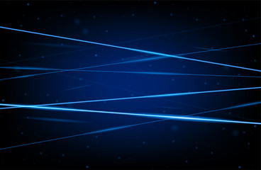 Blue realistic laser beam background. Laser rays iolated on black background. Modern style abstract. Bright shiny lasers pattern. Vector illustration - obrazy, fototapety, plakaty