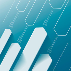 Obraz premium Blue abstract banner template. Use for business presentation