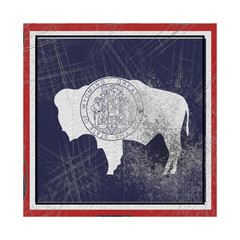 Old Wyoming State flag