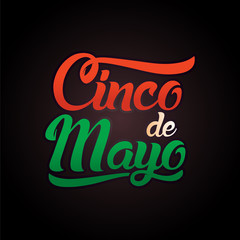 Obraz premium Cinco de Mayo lettering greeting text illustration