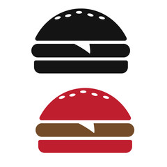 Fast food icon. Burger icon vector. Burger sign or symbol