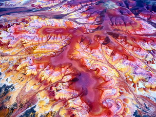 Colored chalk formations in Akzhar mountains, Kazakhstan. Colored chalk formations in Akzhar mountains are located in Central Kazakhstan.