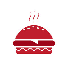 Fast food burger icon. Burger icon vector. Burger sign or symbol