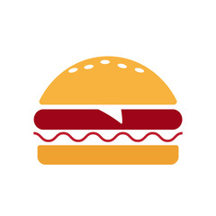 burger icon. Fast food icon. Burger vector silhouette