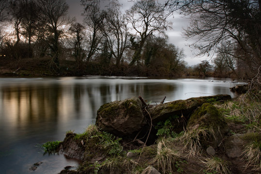 River Usk In Wales Long Exposure