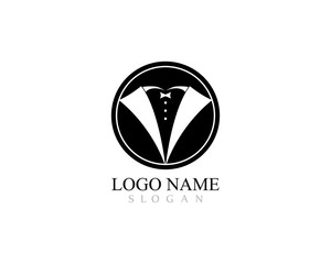 Tuxedo logo template vector icon illustration design 