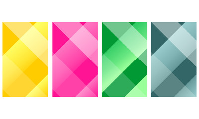 Set of four abstract background with light gradient color. Vector graphic illustration.